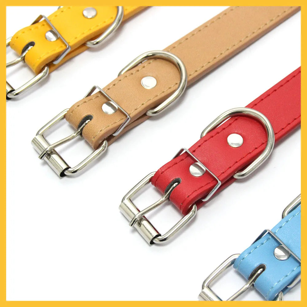 12 PCS Plain PU Leather DIY Name ID Dog - MyPetDollar.com