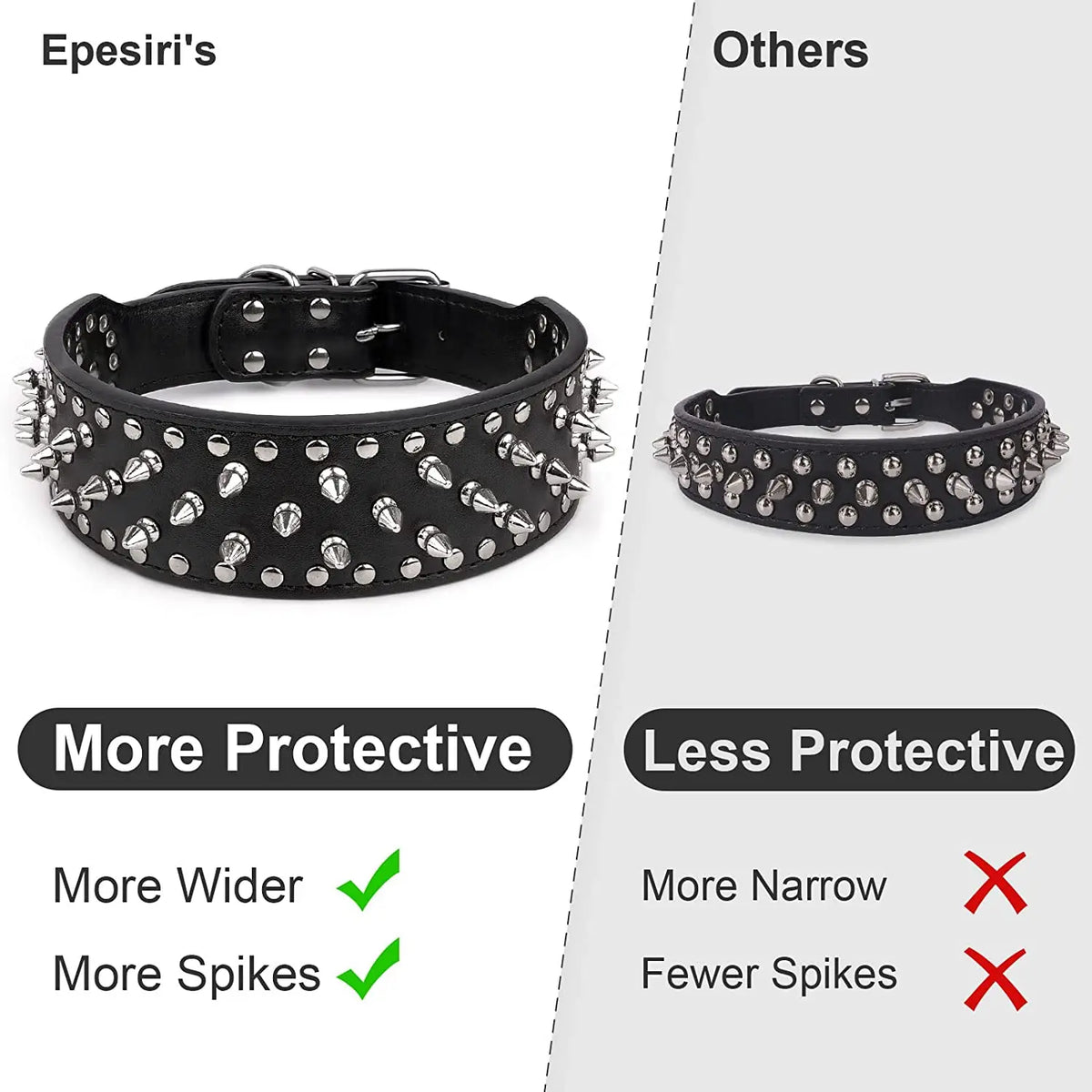 Spiked large dog collar For Medium Large - MyPetDollar.com
