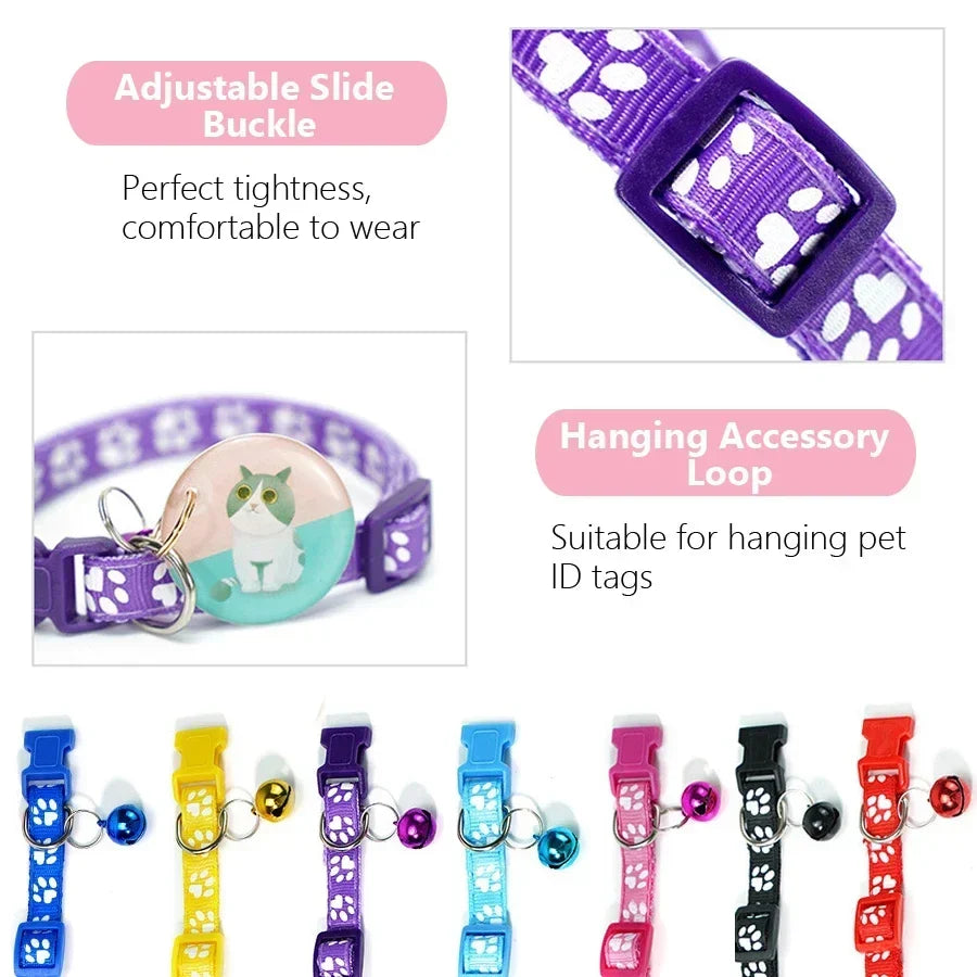 Adjustable Footprint Pet Collar Cute Soft - MyPetDollar.com