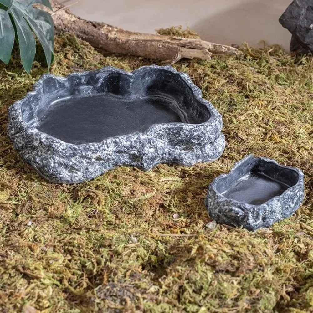 Simulated Rock Reptile Food Bowl Multiple - MyPetDollar.com