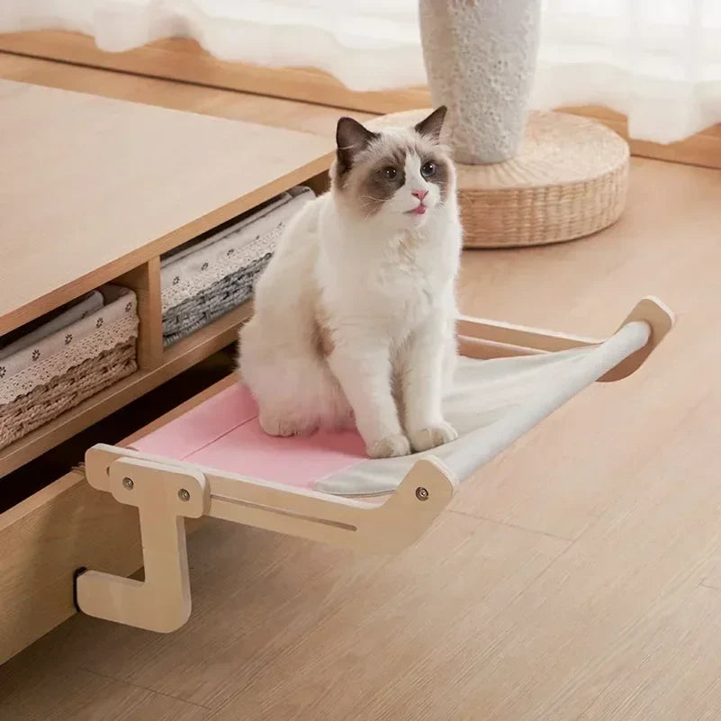 Cat Hammock Wooden Assembly Hanging Bed - MyPetDollar.com