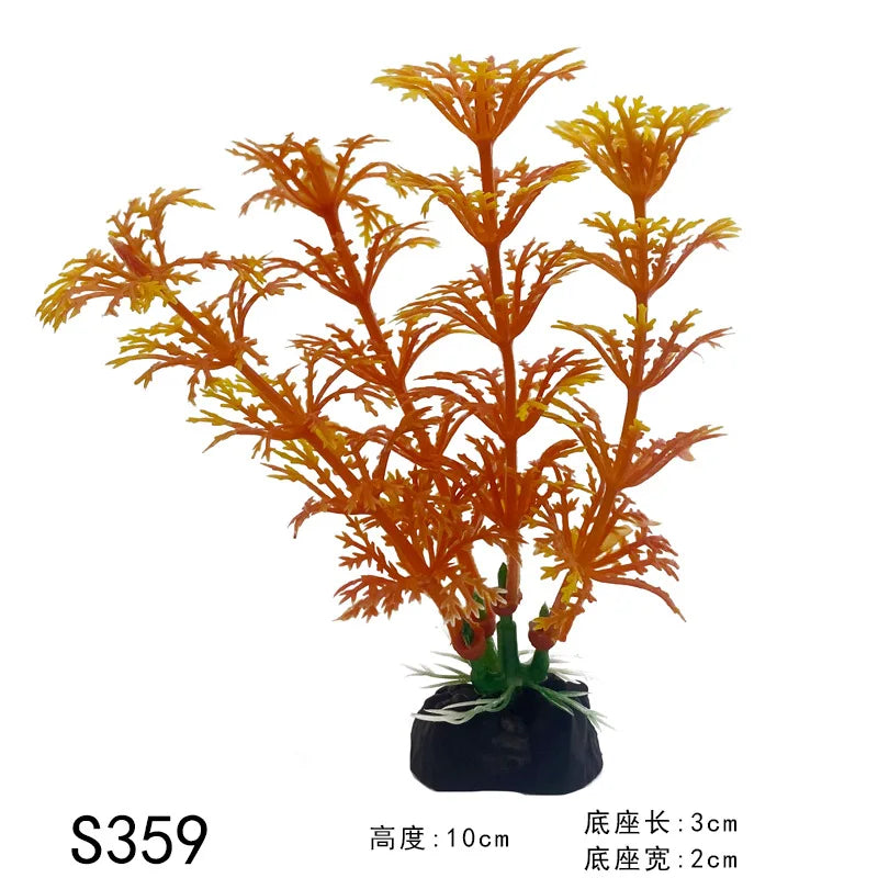 Mini Aquarium Decorative Simulation Artificial Leaves Plant – 30 Colors