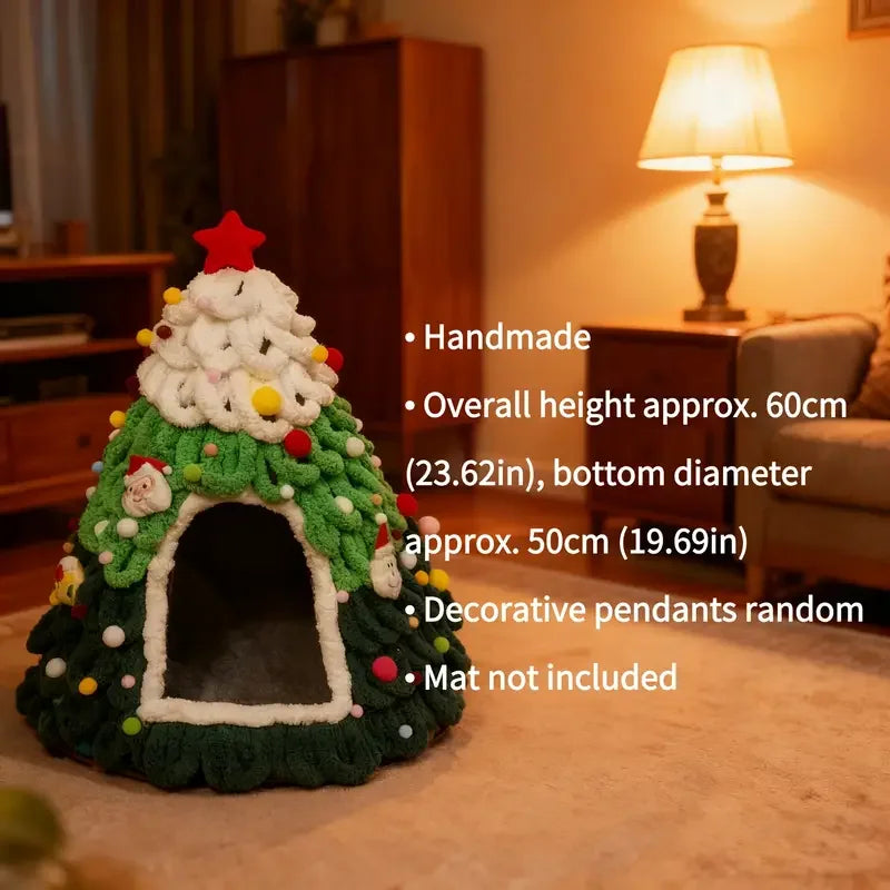 Finished Product Christmas Tree Cat Nest Cat - MyPetDollar.com