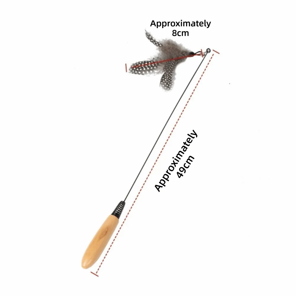 Wooden Handle Spring Teasing Cat Stick - MyPetDollar.com