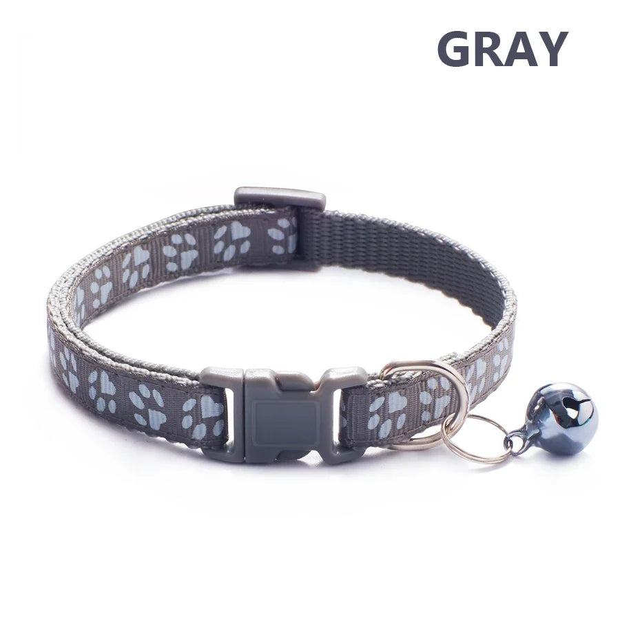 Adjustable Footprint Pet Collar – 12 Colors