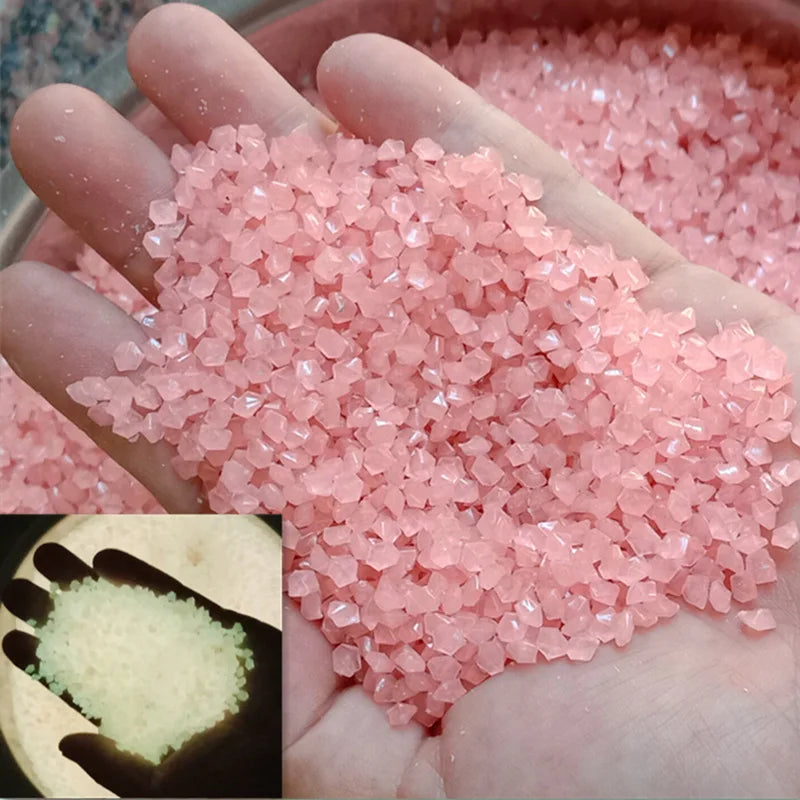 Luminous Sand Glow in Dark Pebbles Stone Home Garden Outdoor for Aquariums