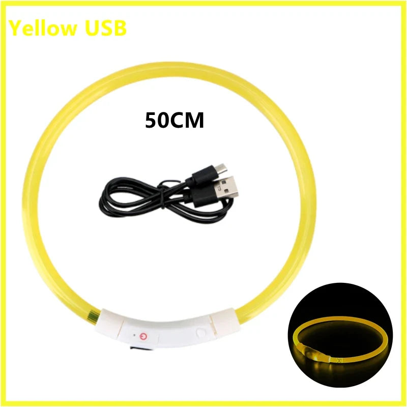 USB Rechargeable Luminous Collar Adjustable - MyPetDollar.com