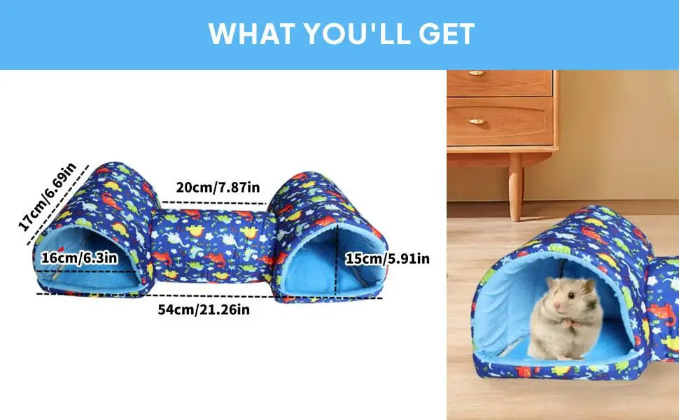 Cozy Polyester Guinea Pig Tunnel Hamster - MyPetDollar.com