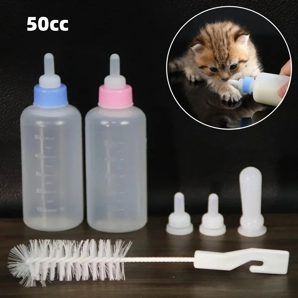 1 Set 50cc Pet Cat Milk Bottle Dog Cat - MyPetDollar.com