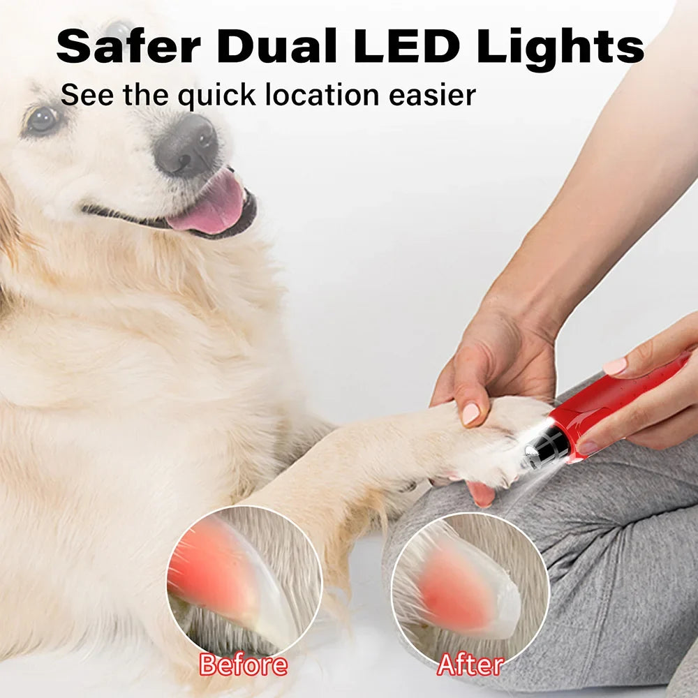 Dog Nail Grinder Dustproof with 2 LED Light - MyPetDollar.com
