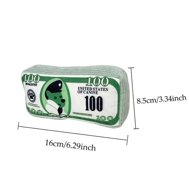 Simulation Money Dog Toys Funny Squeaky Sound Sounding Paper – 2 Colors