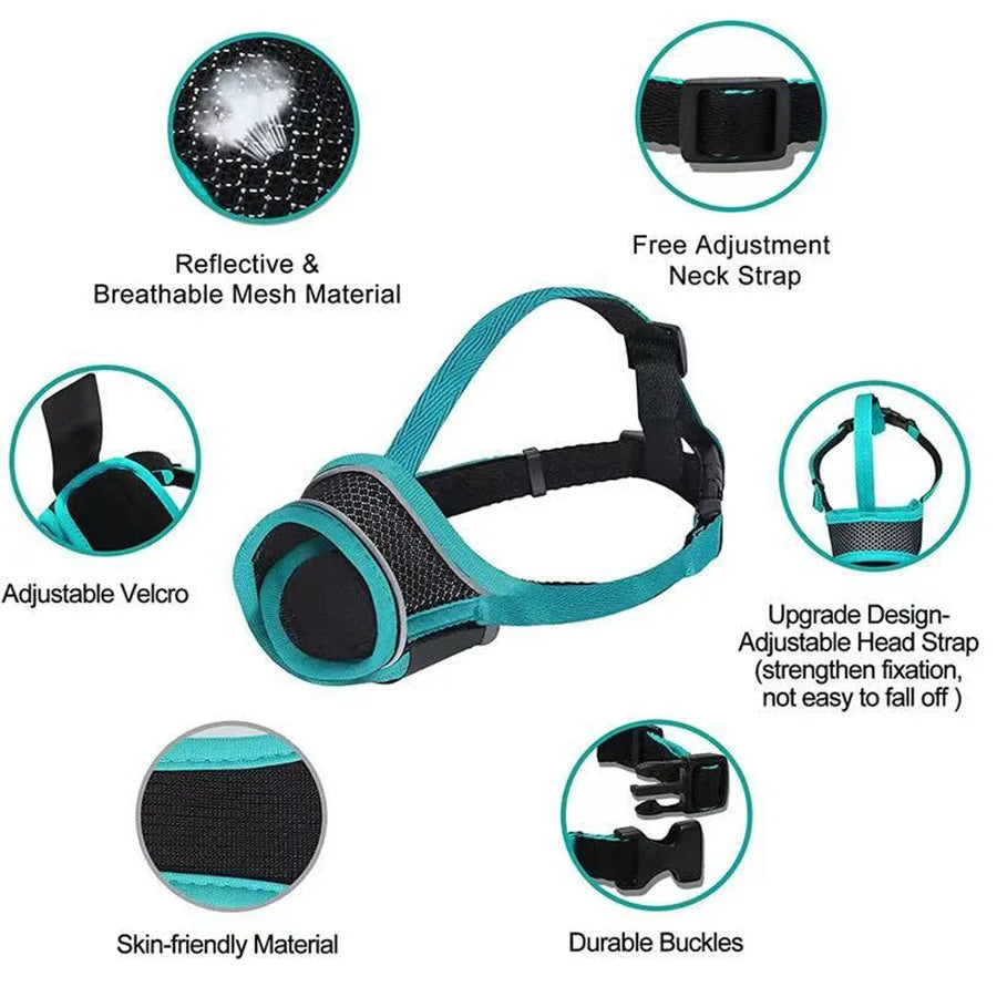 Dog Muzzle Breathable Drinkable Mesh Muzzle - MyPetDollar.com
