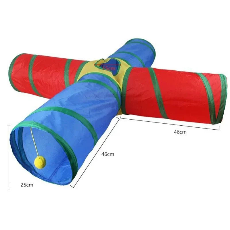 Cat Tunnel Foldable Cat Tunnel Pet Supplies - MyPetDollar.com