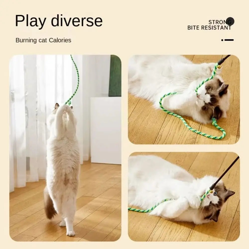 Simulation Feather Cat Stick Bell Attachment - MyPetDollar.com