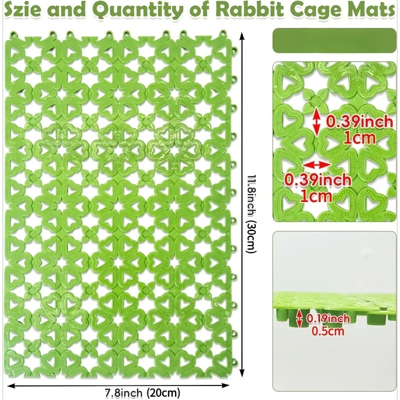 10pcs Rabbit Cage Mats Feet Pad Plastic Cage - MyPetDollar.com