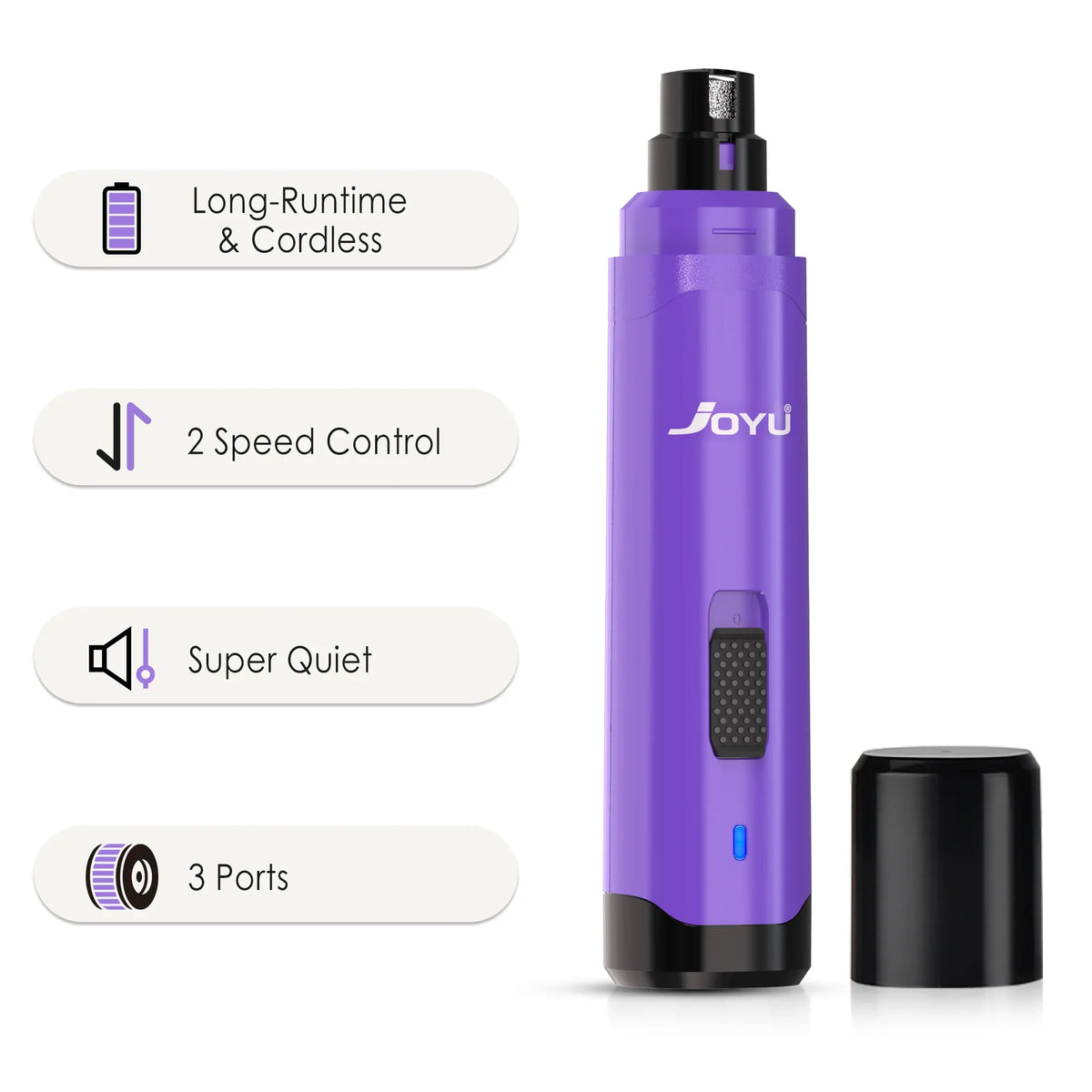 Rechargeable 2-Speed Dog Nail Grinder – 6 Colors