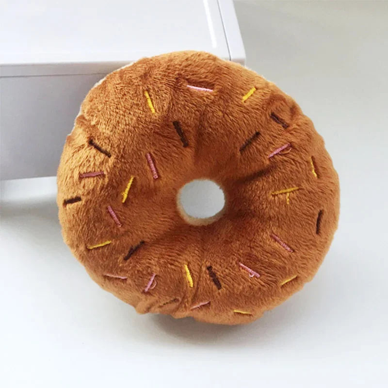 Soft Dog Donuts Plush Pet Toys – 3 Colors