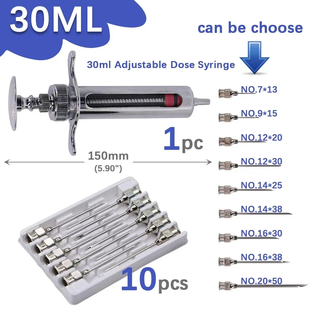 1Set 10-100ml Veterinary Tool Syringe - MyPetDollar.com