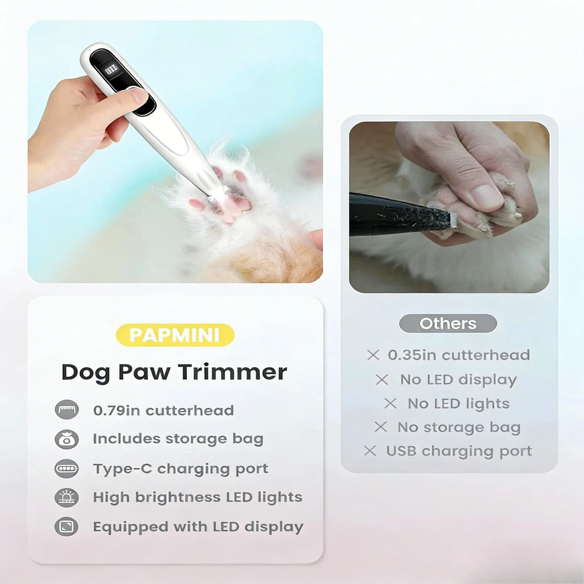 Low Noise Electric Pet Clipper, Mini Ceramic - MyPetDollar.com