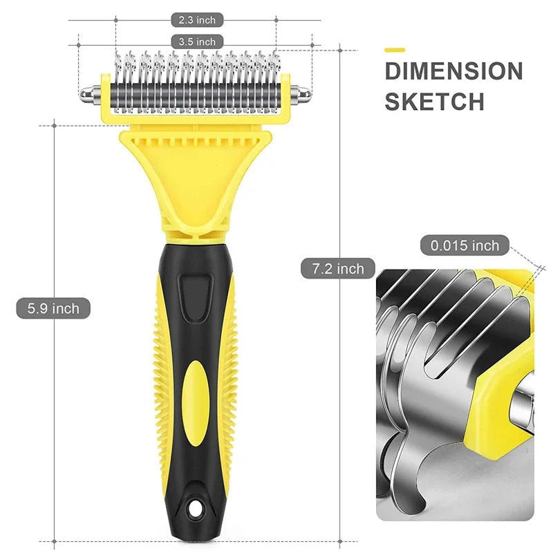 Dual-Sided Stainless Steel Pet Grooming - MyPetDollar.com