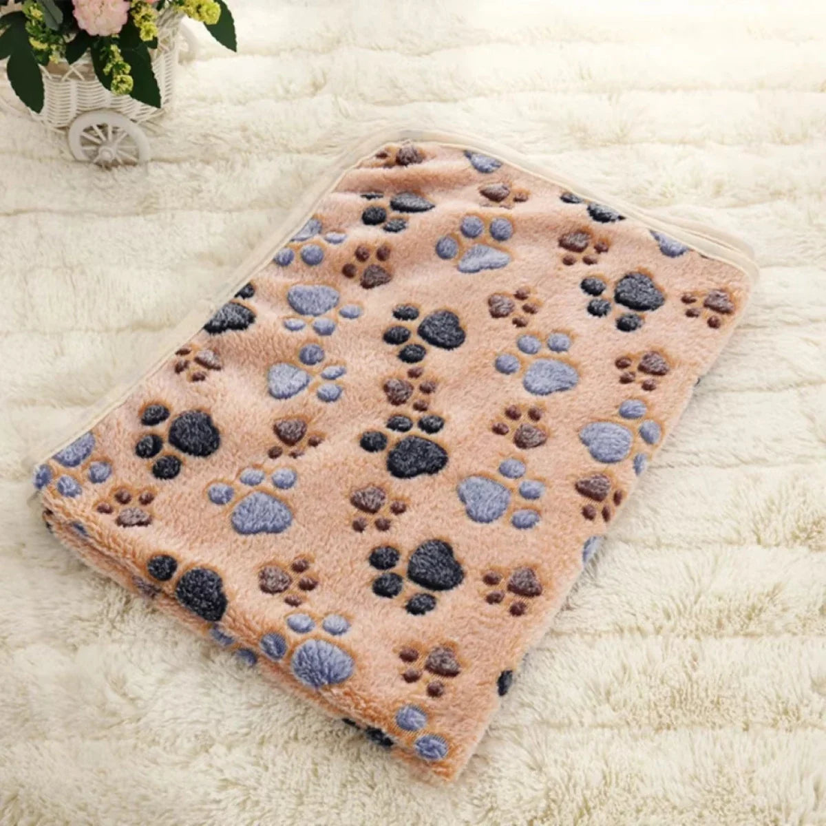 Warm Soft Fluffy Multicolor Pet Blanket – 3 Colors