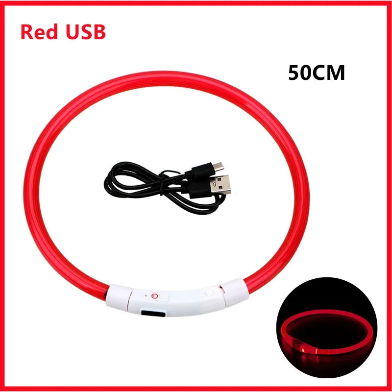 USB Rechargeable Luminous Collar Adjustable - MyPetDollar.com