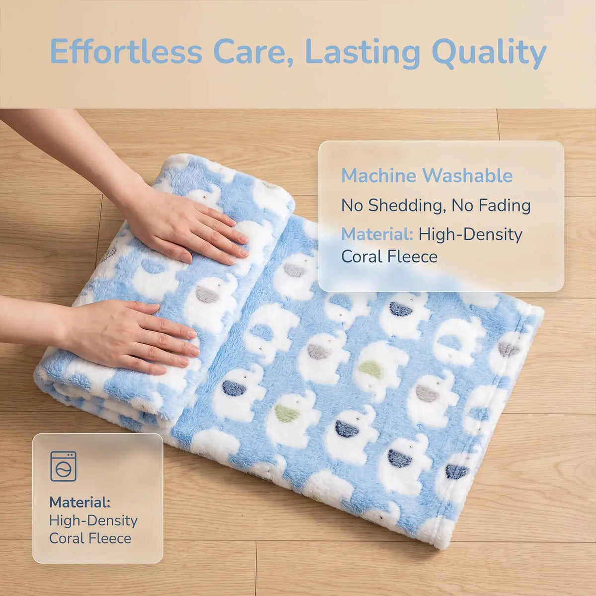 Soft Pet Fleece Blanket Cute Elephant Warm - MyPetDollar.com