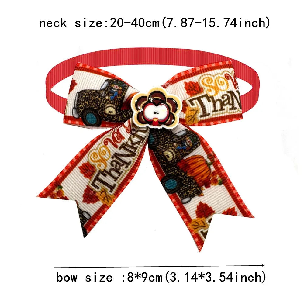 30/50 Fall Autumn Style Small Dog Bow Ties - MyPetDollar.com