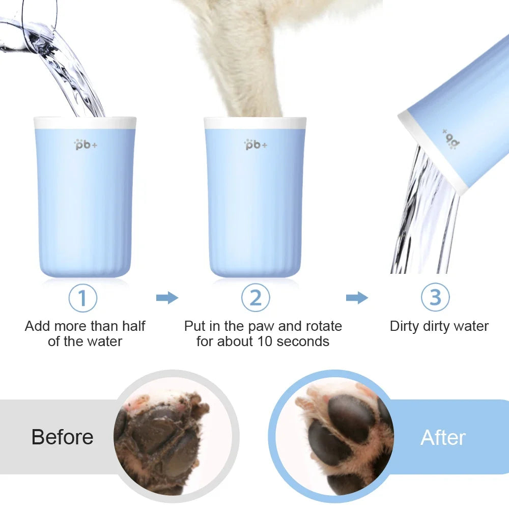 Dog Paw Cleaner Cup Paw Brush Soft Silicone - MyPetDollar.com