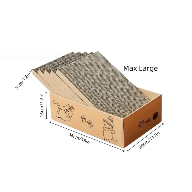 Corrugated Cardboard Cat Scratch Board Rectangular Double