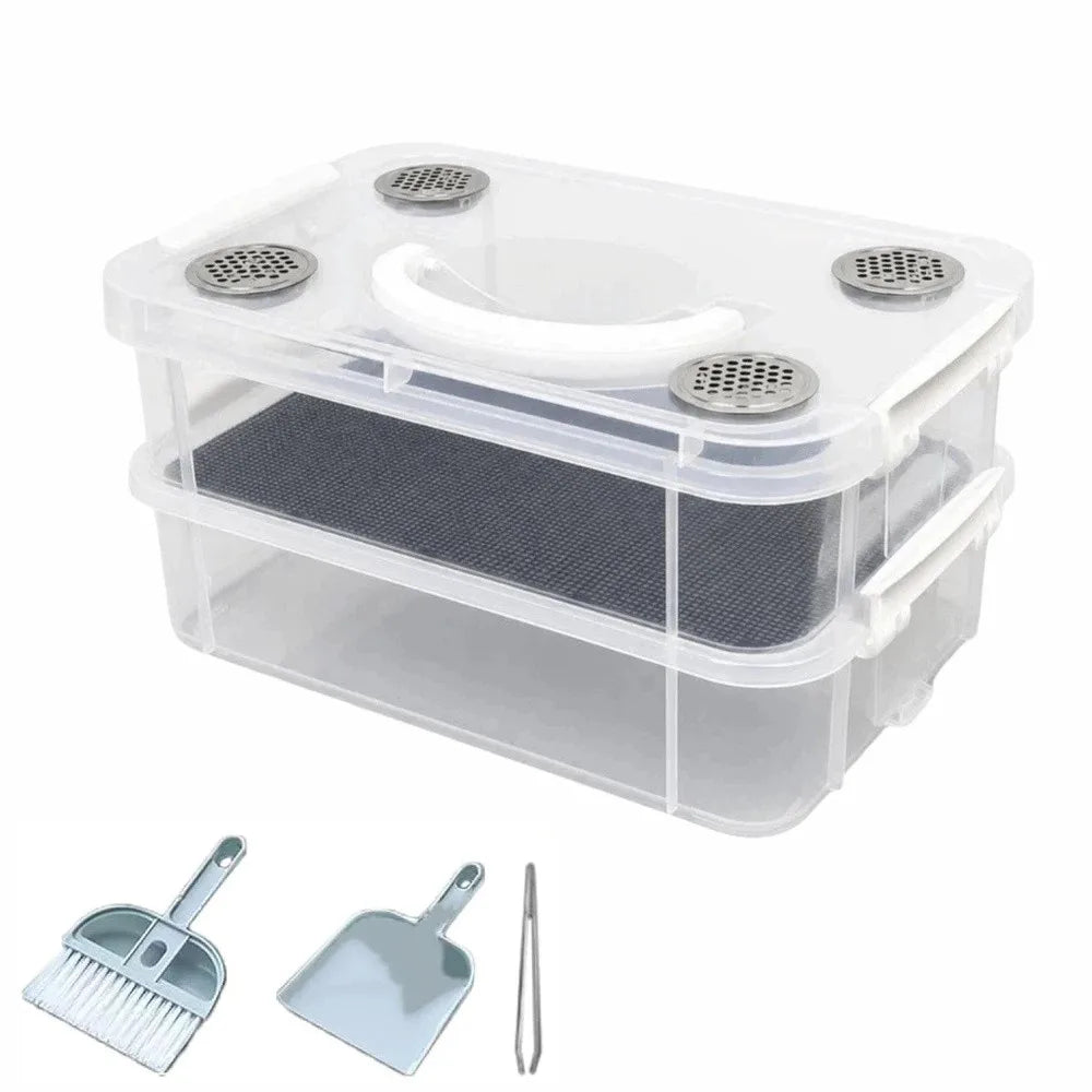 Mesh Transparent Mealworm Breeding Box – Livestock Feeders & Waterers
