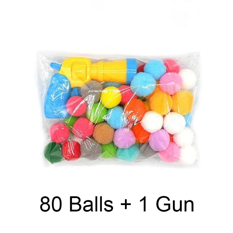 Cat Plush Ball Shooting Gun Relieving Depression Silent