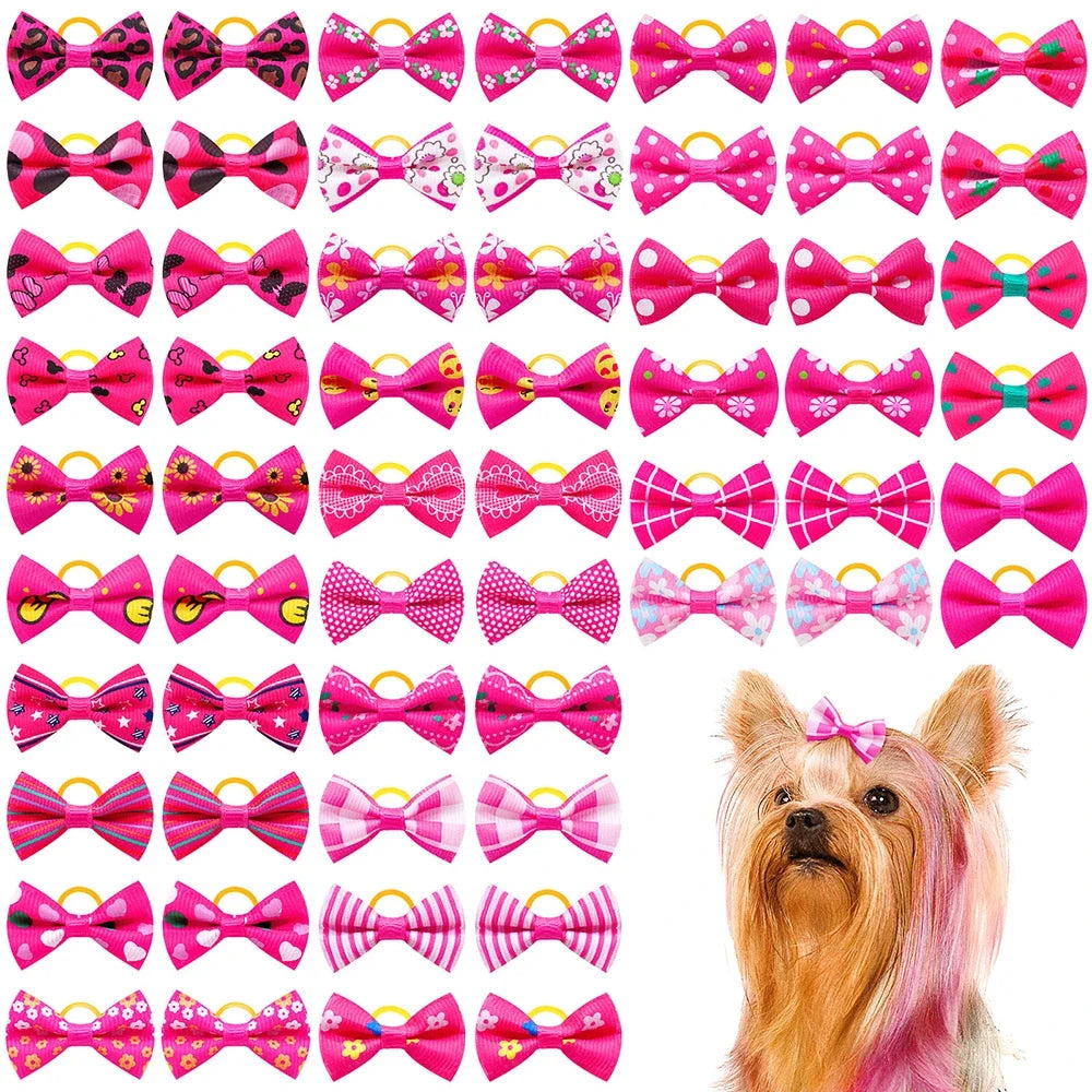 30PCS Small Dog Bows Pet Dog Hair - MyPetDollar.com