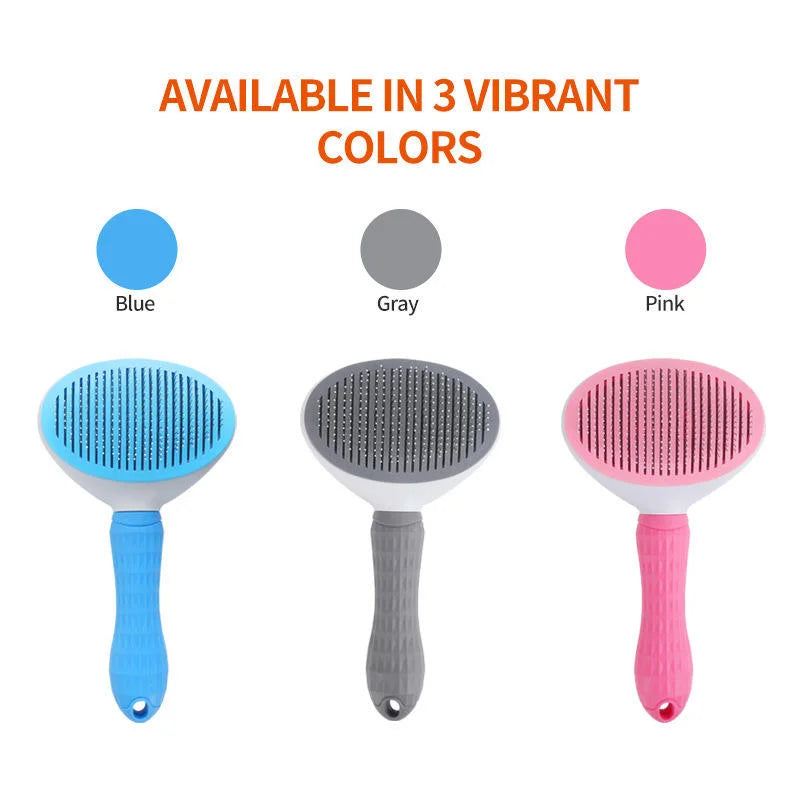 Self‑Cleaning Pet Grooming Brush for Cats & - MyPetDollar.com