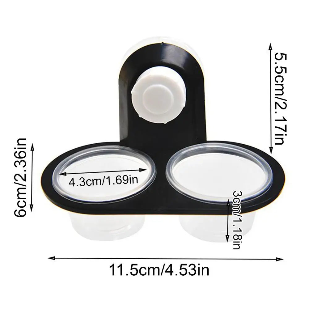 Acrylic Crawling Pet Feeding Water Dish with Suction Cup