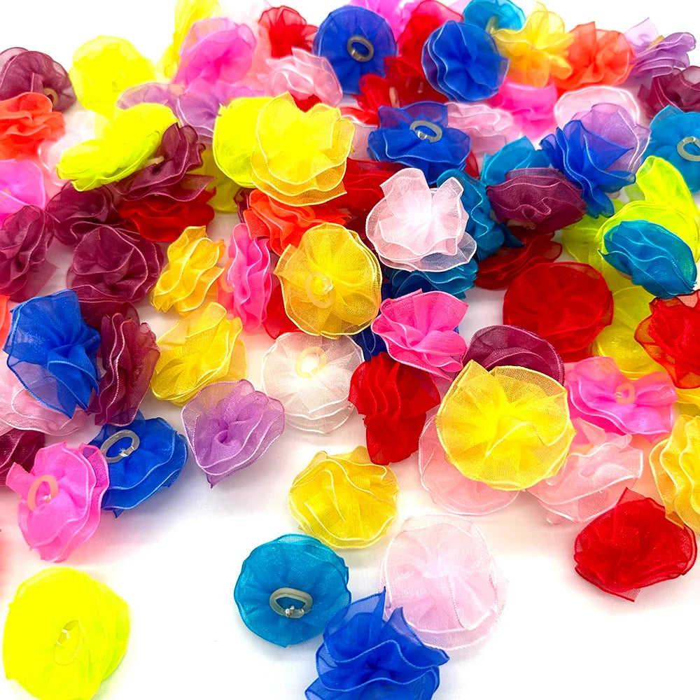 50/100pcs Lace Pet Dog Hair Bows Handmade - MyPetDollar.com