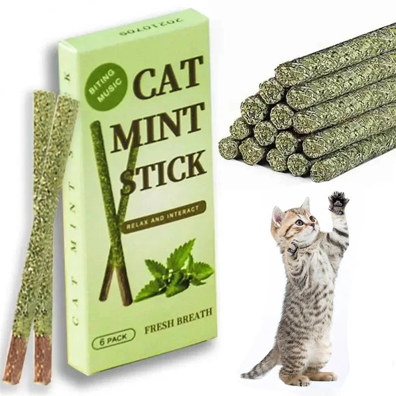 6pcs Natural Matatabi Cat Stick Mint Caught - MyPetDollar.com