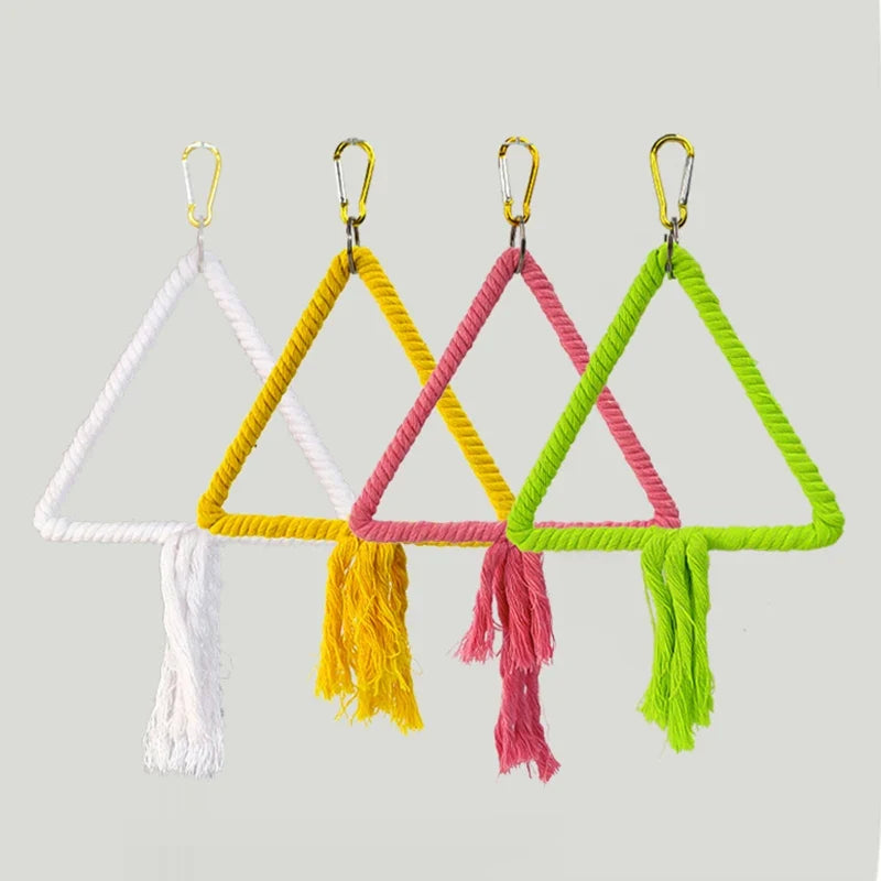 Parrot Cage Swing Toy Round Triangular Iron - MyPetDollar.com
