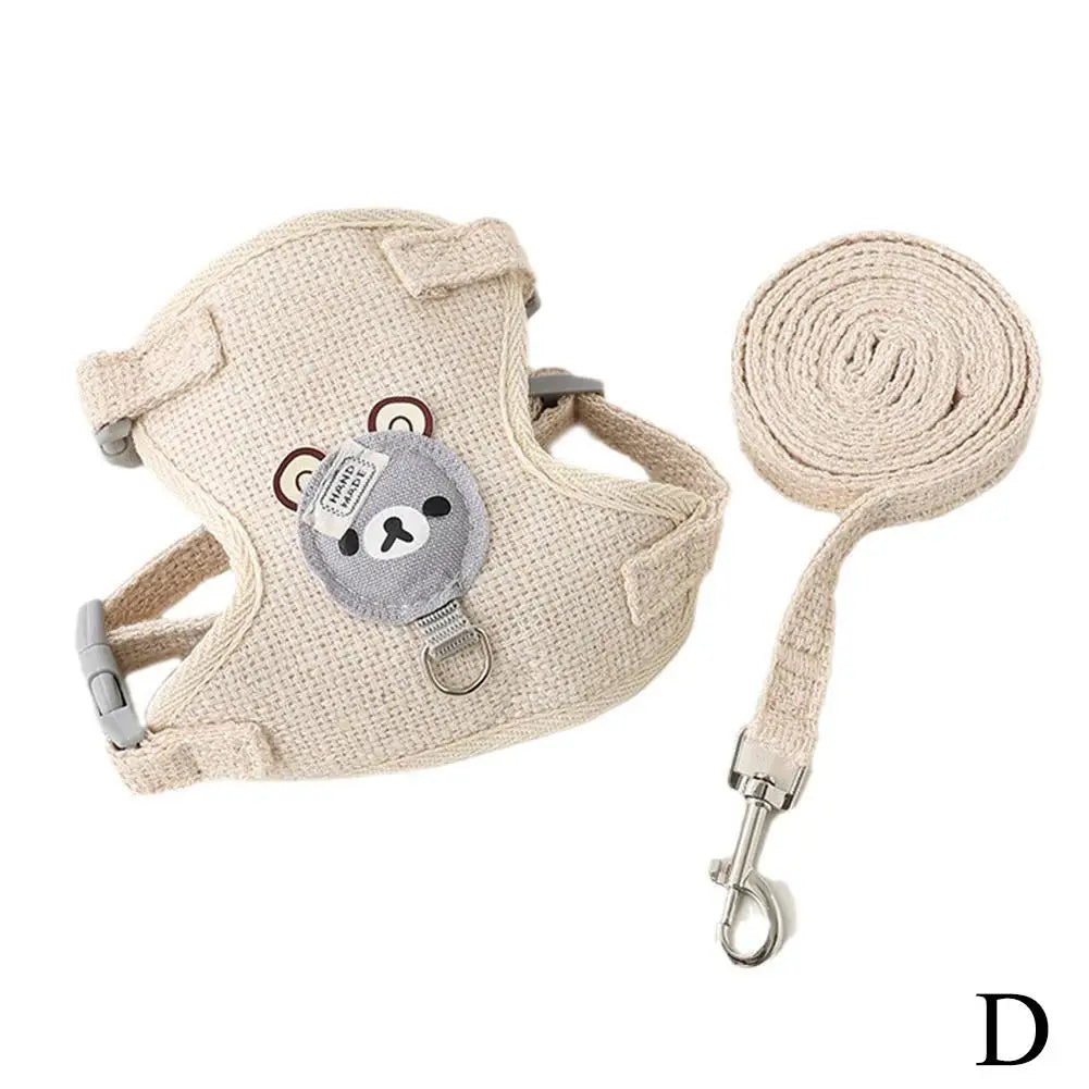 Lovely Small Pet Vest Chest Strap Dog Lead – Multiple Sizes & Colors