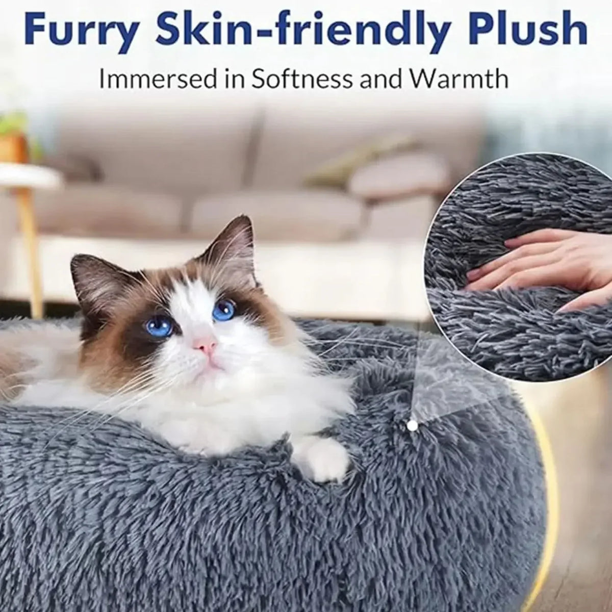 40-90cm 6 Sizes Round Pet Bed for Large Dog - MyPetDollar.com