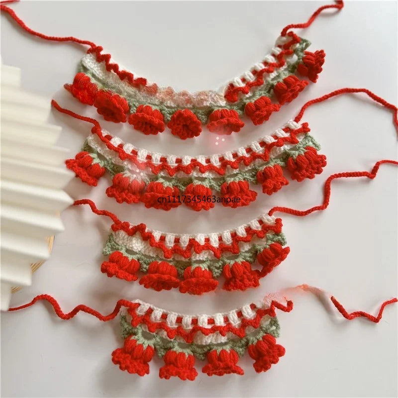 Pet Knitted Collar with Lily of the Valley - MyPetDollar.com