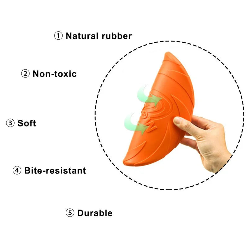 Dog Flying Disc Toy Rubber Pet Bite - MyPetDollar.com
