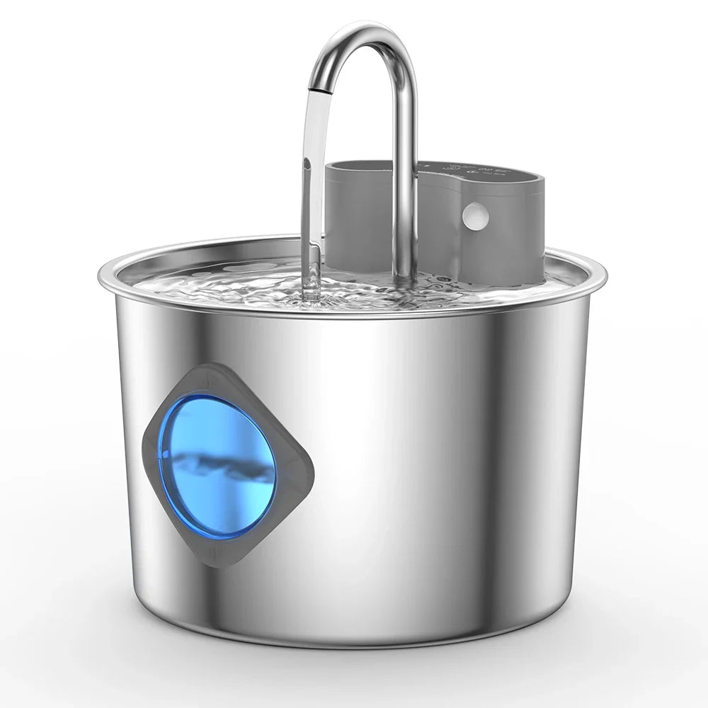 Smart Cordless Cat Water Fountain with 304 Stainless Steel 2