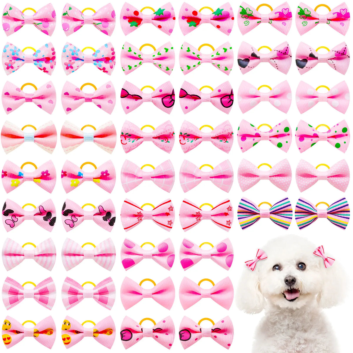 30PCS Small Dog Bows Pet Dog Hair - MyPetDollar.com
