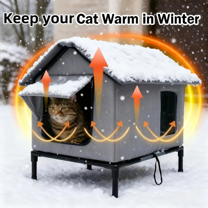 Winter Outdoor Cats Shelter Oxford Cloth - MyPetDollar.com