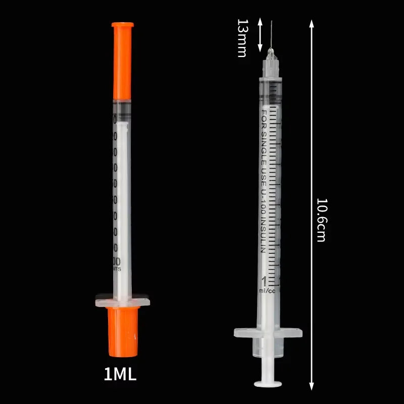 10 0.3 0.5 1ml Disposable Plastic Veterinary Syringe – 2 Sizes