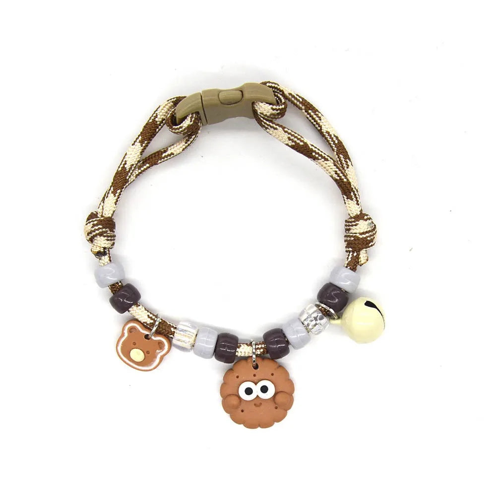 Cute Colorful Pet Necklace Braided Adjustable Cat Puppy Collar