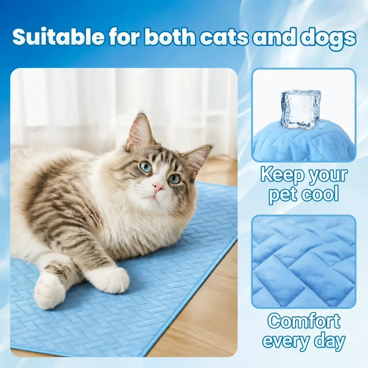 Instant Cool Breathable Dog Cooling Mat, - MyPetDollar.com