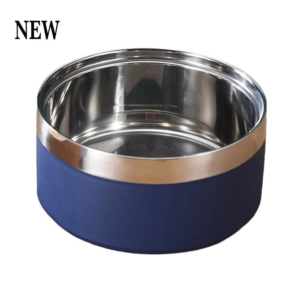 Custom Stainless Steel Dog Cat Bowl Double - MyPetDollar.com