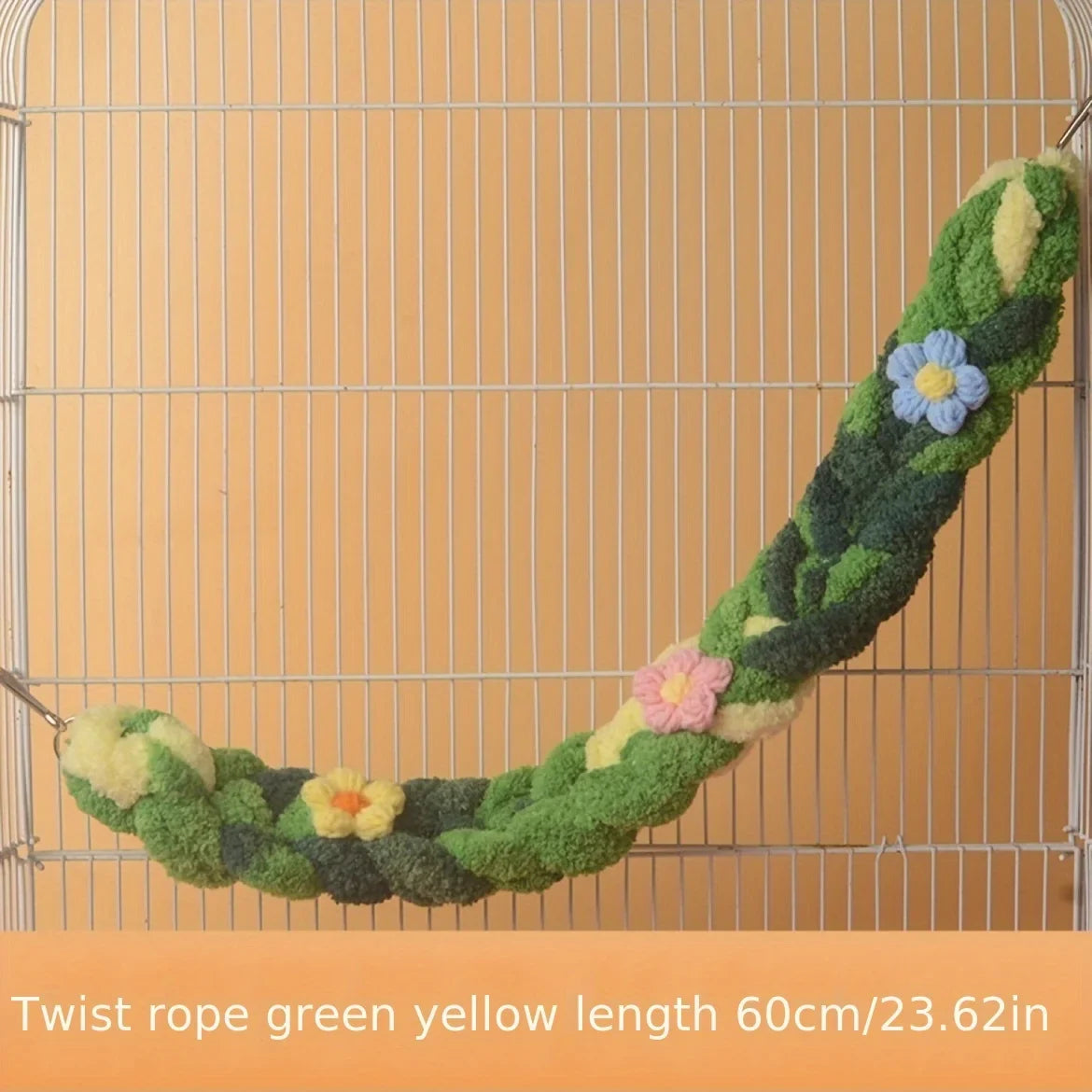 Interactive Cotton Rope Hamster Hanging Swing for Small Pets